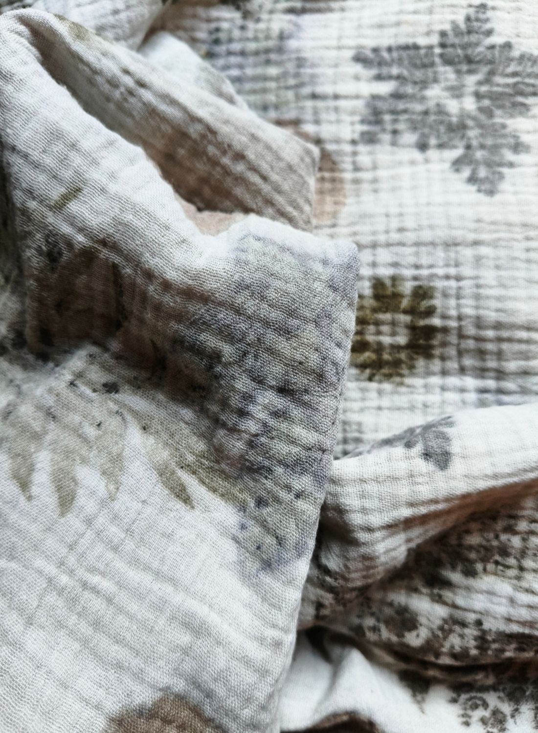 Vestido de algodón con estampado de ecoprint - Imagen 6