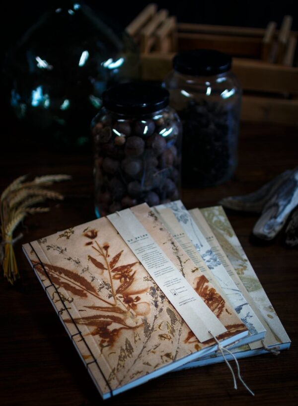 Libretas con estampado ecoprint a4